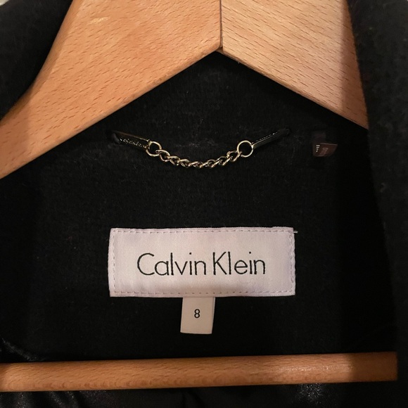Calvin Klein women’s black wool dress coat. - Picture 5 of 8